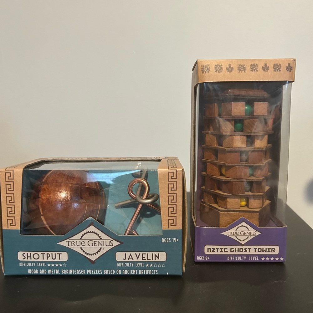 T.J.Maxx True Genius Puzzle Set - Brown and Gold